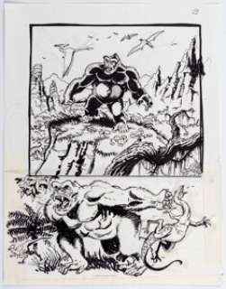 Loston Wallace Klyde and Meriem #1 Page 7 and Preliminary Artwork Original Art Group of 8 (Basement Comics, -