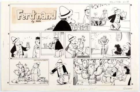 Henning "Mik" Mikkelsen Ferd‘nand Sunday Comic Strip Original Art dated 12-14-69 (United Feature -