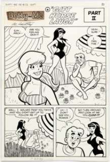 Al Hartley Betty and Me #52 Partial Story Original Art Group of 5 (Archie Comics, 1973). Betty finds a way to - | Heritage