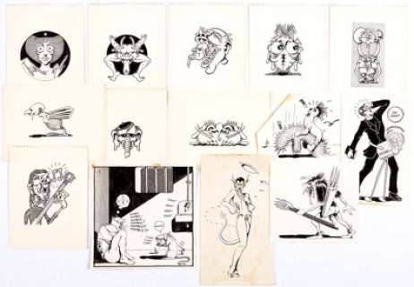 Jim Osborne - Underground Cartoon Original Art Group of 14 (c. 1970). A generous selection of finely detailed - | Heritage