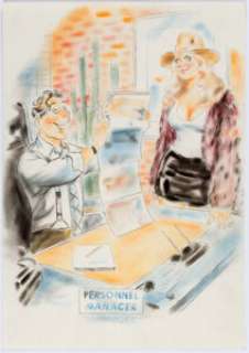 Men’s Magazine - Sexy Single Panel Gag Cartoon Preliminary Original Art (c. 1980s). The style suggests a - | Heritage