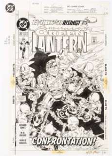 Mark Bright (as M.D. Bright) and Romeo Tanghal Green Lantern #27 Cover Original Art (DC, 1992). Hal Jordan is - | Heritage