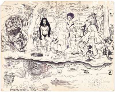 Jay Lynch, Ted Richards, Larry Todd, and Others Berkeley Comix Convention Jam Original Art (Space Train - | Heritage