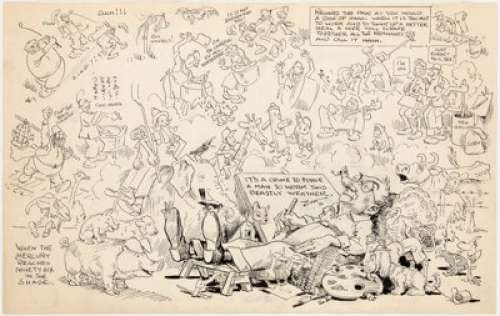 Eugene "Zim" Zimmerman Self-Portrait Original Art (undated). Legendary Puck and Judge magazine - | Heritage