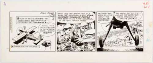 Joe Kubert Tales of the Green Berets Daily Comic Strip Original Art dated 9-16-66 (NEA, 1966). By the early - | Heritage
