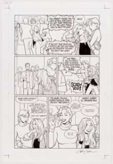 Terry Moore Strangers in Paradise V3#65 Story Page 19 Katchoo Original Art (Abstract Studio, 2004). At her art - | Heritage