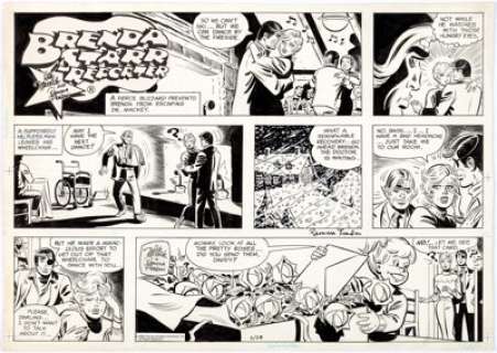 Ramona Fradon Brenda Starr Sunday Comic Strip Original Art dated 2-28-82 (Tribune Media Services, 1982). Ramona - | Heritage