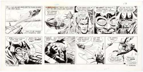 Dan Barry and Bob Fujitani Flash Gordon Sunday Comic Strip Original Art dated 11-27-77 (King Features, 1977). - | Heritage