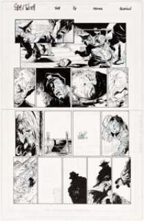 Angel Medina and Jonathan Glapion Sam and Twitch #2 Page 16 Original Art (Image, 1999). Cops on the beat make a -