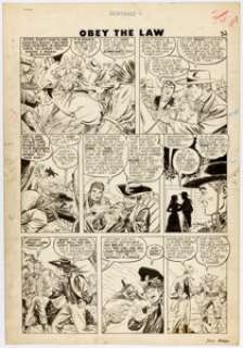 Mike Roy and John Belfi (attributed) Desperado #3 Story Page 7 Original Art (Lev Gleason, 1948)....