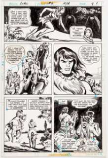 Ernie Chan Claw the Unconquered #6 Story Pages Original Art Group of 3 (DC, 1976).... (Total: 3 Original Art)