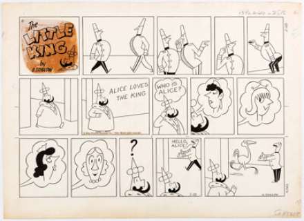 Otto Soglow The Little King Sunday Comic Strip Original Art dated 2-28-65 (King Features Syndicate, 1965). The - | Heritage