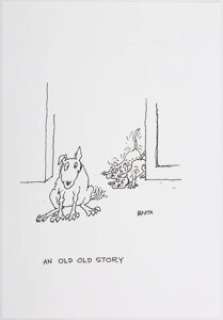 George Booth "An Old Old Story" Unpublished Single Panel Cartoon Original Art Illustration dated 9-2015 (2015).... | Heritage