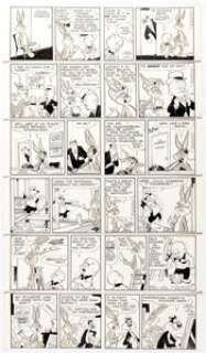 Ralph Heimdahl and Al Stoffel Bugs Bunny Daily Comic Strip Original Art Consecutive Group of 6 (Warner Bros., 1974... (Total: 6 Original Art) | Heritage