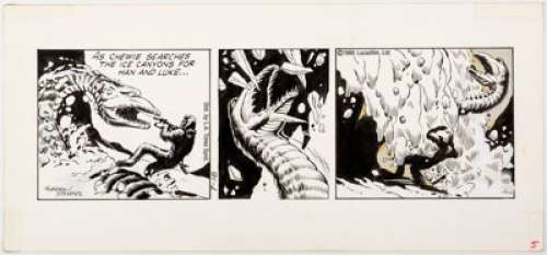 Rick Hoberg and Dave Stevens Star Wars Daily Comic Strip Art dated 7-18-80 (L.A. Times Syndicate, 1980). ... | Heritage