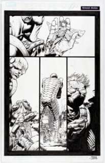 David Finch and Danny Miki Ultimatum #3 Story Page 7 Hawkeye and Yellowjacket Original Art (Marvel, 2009)....