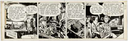 Milton Caniff Terry and the Pirates Daily Comic Strip Original Art dated 10-31-46 Original Art (News Syndicate Co.... | Heritage