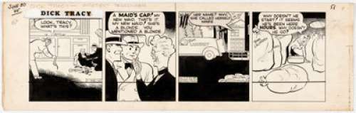 Chester Gould Dick Tracy Daily Comic Strip Original Art dated 6-30-45 (Chicago Tribune, 1945).... | Heritage