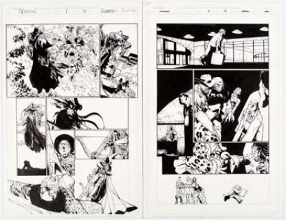 Humberto Ramos and Sandra Hope Crimson #1 and 2 Panel Pages Original Art Group of 2 (Image, 1998).... (Total: 2 Original Art) | Heritage