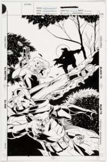 Mike Wieringo and John Lowe Solitaire #8 Cover Original Art (Malibu Graphics, 1994)...