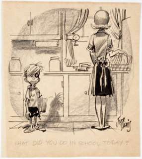 Jack Davis What Did You Do in School Today? Original Cartoon Art (c. 1950s).... | Heritage