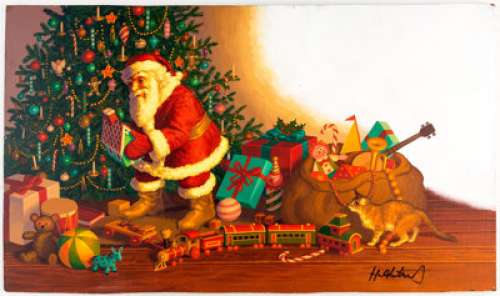 Greg and Tim Hildebrandt The Night Before Christmas Pages 18/19 Original Art (Western Publishing, 1981).... (Total: 4 Items) | Heritage