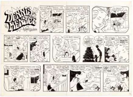 Hank Ketcham Dennis the Menace Sunday Comic Strip Original Art dated 12-22-74 (Publishers-Hall Syndicate, 1974).... (Total: 2 Original Art) | Heritage