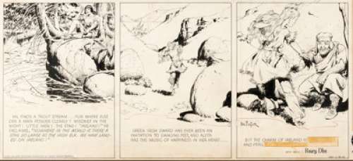 Hal Foster Prince Valiant Sunday Comic Strip, Tier 3, Framed Original Art, dated 4-18-48 (King Features Syndicate,... | Heritage