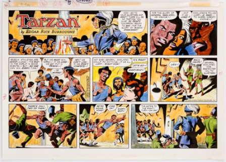 Russ Manning and Mike Royer Tarzan #2502 Sunday Comic Strip Color Guide dated 2-25-79 (United Feature Syndicate & ... | Heritage
