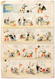 Frank Willard Moon Mullins Hand-Colored Sunday Comic Strip Original Art dated 7-6-24 (Chicago Tribune, 1924). ... | Heritage