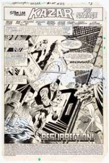 Bob Hall and Armando Gil Ka-Zar the Savage #23 Splash Story Page 1 Original Art (Marvel, 1983).... | Heritage
