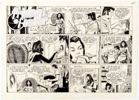 Jorge Longaron Friday Foster Sunday Comic Strip Original Art dated 7-11-71 (Chicago Tribune, 1971). ... | Heritage