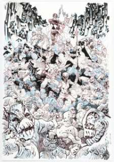  - Artyom Trakhanov Mighty Morphin Power Rangers #11 Villain Variant Cover Original Art (Boom! Studios, 2017). ...