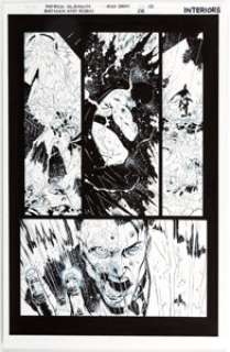  - Patrick Gleason and Mick Grey Batman and Robin #28 Story Page 10 Original Art Twoface (DC, 2014).... (Total: 2 Original Art)