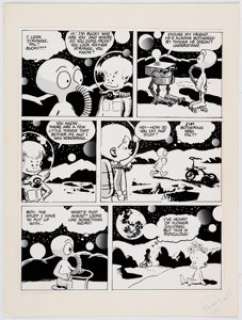Wally Wood Lunar Tunes (Bucky Ruckus) Unnumbered Panel Page Original Art (1981). ... | Heritage