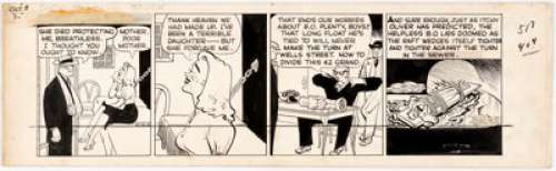 Chester Gould Dick Tracy Daily Comic Strip Original Art dated 10-8-45 (Chicago Tribune Syndicate, 1945).... | Heritage