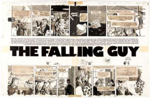 John Severin Cracked #188 Complete 7-page Story "The Falling Guy" Original Art (Major Magazines, 1982). ... (Total: 7 Original Art) | Heritage