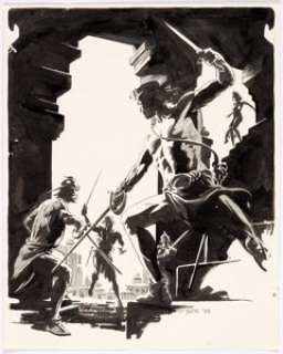 Tom Yeates - Tarzan and John Carter Illustrations Original Art Group of 3 (1973-1994).... (Total: 3 Items) | Heritage