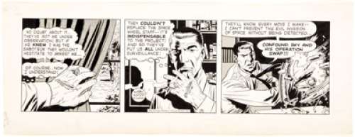 Jack Kirby and Wally Wood Sky Masters of the Space Force Daily Comic Strip Original Art dated 12-24-58 (George Mat...