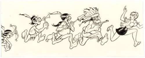 Al Capp Warpath Fragmentary Illustration Original Art (c. 1960)....