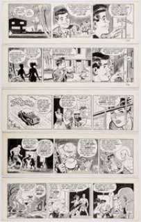 Bob Lubbers Long Sam Daily Comic Strip Original Art Group of 10 (United Feature Syndicate, 1957-1961).... (Total: 10 Original Art) | Heritage