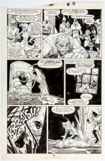 Bret Blevins and Al Williamson New Mutants #80 Story Page 18 Original Art (Marvel, 1989) Sunspot, Wolfsbane, and -