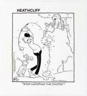 George Gately Heathcliff Daily Comic Strip Original Art dated 8-25-95 (Tribune Media Services, 1995). The original - | Heritage