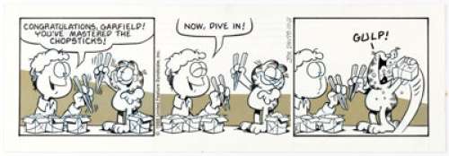 Jim Davis Garfield Daily Comic Strip Original Art dated 10-22-88 (United Feature Syndicate, 1988).... | Heritage