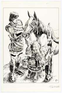 Karl Waller Advanced Dungeons & Dragons "Arms and Equipment Guide " Original Art (TSR, 1991)....