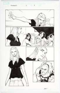 Humberto Ramos and Dave Meikis - Runaways #3 Story Page 7 Original Art (Marvel, 2008)....
