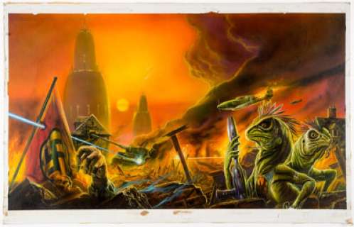 Bob Eggleton - Worldwar: In the Balance Cover Original Art (Del Ray Books, 1994).