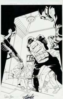 Randy Green and Rick Ketcham - Emma Frost #5 Splash Page 16 Original Art (Marvel, 2004).