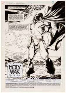Mike Collins and Anibal Rodriguez - Martian Manhunter Special #1 Splash Page 1 Original Art (DC, 1996).