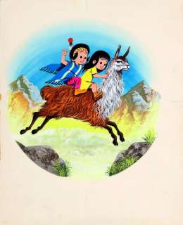 Craenhals | Hopi et Cati, illustration à la gouache sur… | AZ auction